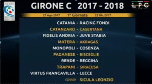 Calendario Girone C Serie C 2017-18