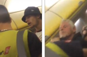 YOUTUBE Ubriaco a bordo del volo Ryanair è molesto: passeggero lo blocca al collo tra gli applausi