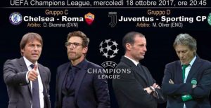 Champions League, Chelsea-Roma e Juve-Sporting