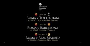 International Champions Cup 2018: Roma con Real Madrid e Barcellona
