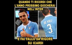 Lazio-Inter, ironia social su de Vrij e sulla Lazio "Vecino" alla Champions