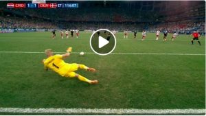 Schmeichel video rigore parato a Modric in Croazia-Danimarca