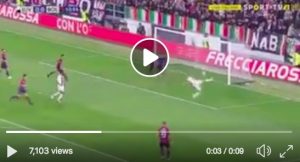 Dybala video gol Juventus-Bologna: mezza rovesciata da applausi