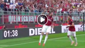 Milan-Atalanta 1-0 highlights, Higuain video gol. Assist di Suso