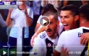 Cristiano Ronaldo VIDEO gol Juventus-Genoa, segna sempre lui!