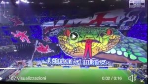 Inter-Milan, striscioni e coreografie del derby di Milano: Biscione protagonista