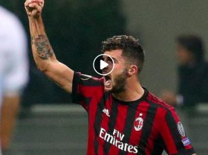 Cutrone esulta dopo il gol in Milan-Dudelange (Ansa)