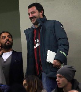 Matteo Salvini in Grecia per Olympiacos-Milan di Europa League