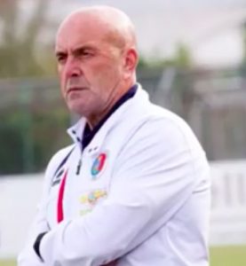 Giancarlo Favarin rifila testata a Gaetano Mancino durante Lucchese-Alessandria di Serie C