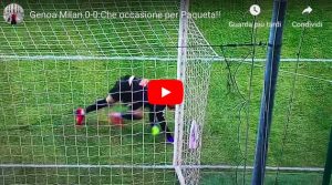 YouTube, palo di Paquetà in Genoa-Milan a Radu battuto (VIDEO)