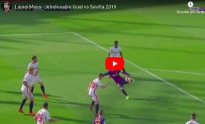 Messi show in Barcellona-Siviglia 4-2, gol in mezza rovesciata e tripletta