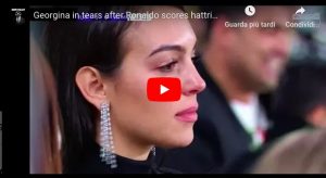 Georgina in lacrime dopo la tripletta di Cristiano Ronaldo in Juventus-Atletico