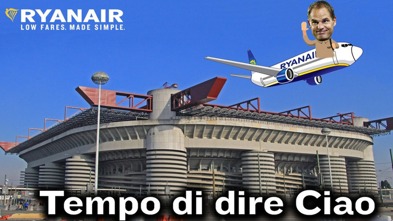 Inter, Frank De Boer esonerato: il tweet di Ryanair 