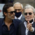 Anthony Delon con il padre, foto Ansa