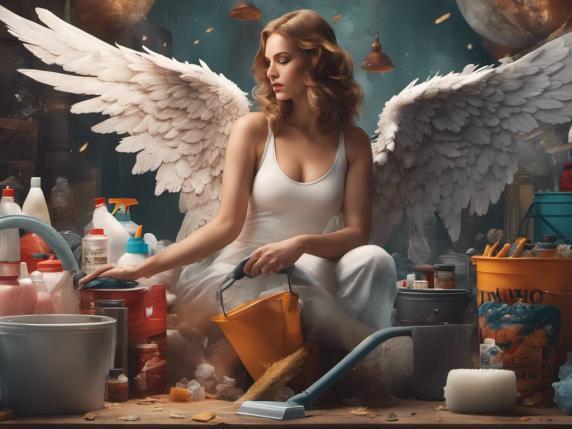 Le donne angelo che fanno le pulizie nel calendario delle polemiche. Colpa dell'AI?