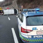 Incidente A7. foto Ansa