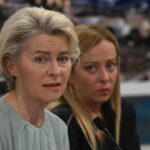Giornata emiliano-romagnola di Giorgia Meloni e Ursula Von der Leyen. Ma non tutto è filato liscio. Foto d'archivio Ansa