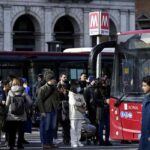 Sciopero del trasporto pubblico, foto Ansa