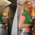 chiara ferragni a bordo di un aereo easyjet
