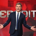 Marco Liorni nello studio de L'eredità