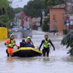 Un'immagine dell'alluvione in Emilia Romagna
