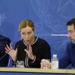 Donne in politica: Meloni domatrice dì Tajani e Salvini, Schlein infanga l’Italia, Appendino rimpiange Grillo, nella foto Meloni, Salvini, tajani