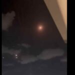 Tel Aviv durante l'attacco missilistico dell'Iran