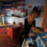 ragazzino a letto con la influenza