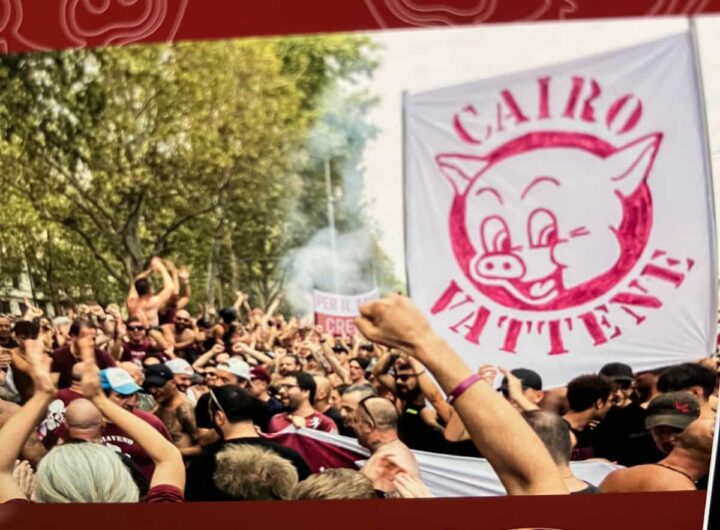 Una pagina del calendario dei tifosi del Torino contro Cairo