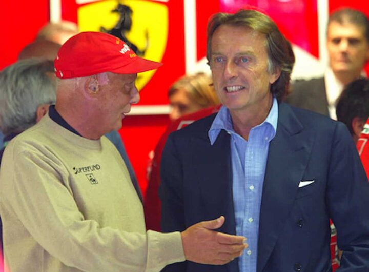 Luca Montezemolo con Niki Lauda negli anno d'oro