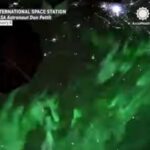 aurora boreale vista dallo spazio