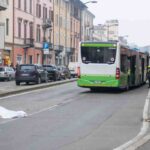 Il bus ch ha investito la giovane a Cremona