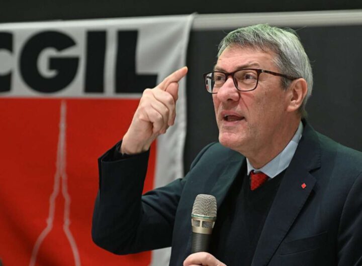 Sciopero! Ma Landini non è Ėjzenštejn, vuole il posto di Schlein: ma deve superare un mare di Salis, nella foto landini della cigl