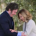 Meloni e Milei ridono