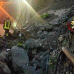 Il muro di contenimento crollato in via dei Cinque Santi a Genova
