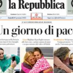 prima pagina repubblica oggi 20 gennaio 2025