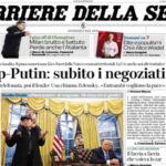 Il Corriere della Sera, la prima pagina di oggi