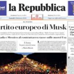 La prima pagina di oggi di Repubblica
