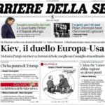 Il Corriere della Sera, la prima pagina di oggi