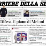 Il Corriere della Sera, la prima pagina di oggi