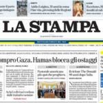 La Stampa, la prima pagina di oggi