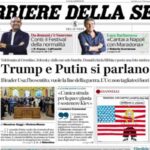 Il Corriere della Sera, la prima pagina di oggi