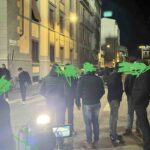 Tifosi della Fiorentina durante la diretta di Palmeri