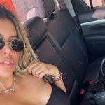 Wanda Nara in macchina