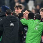 festa dell'empoli dopo la vittoria in coppa italia contro la juve