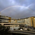 L'arcobaleno spuntato al Gemelli
