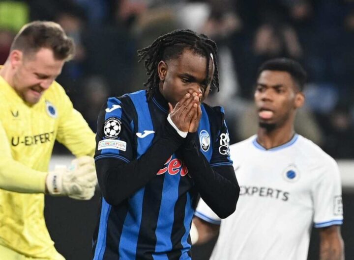 lookman dopo il rigore sbagliato contro il brugge