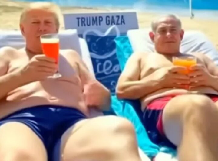 trump e Netanyahu nel video su gaza