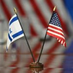 bandiere usa e israele