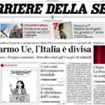 Il Corriere della Sera, la prima pagina di oggi